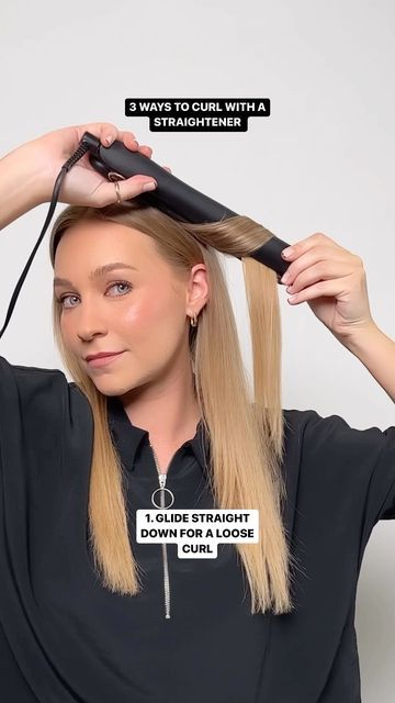 Instagram, How To Curl Hair With Flat Iron, How To Curl Hair With Curling Iron, Straightener Curls, Curling Hair With Flat Iron, Curling Hair With Straightner, Curl Hair With Flat Iron, Curling Iron Tutorial, How To Curl Your Hair