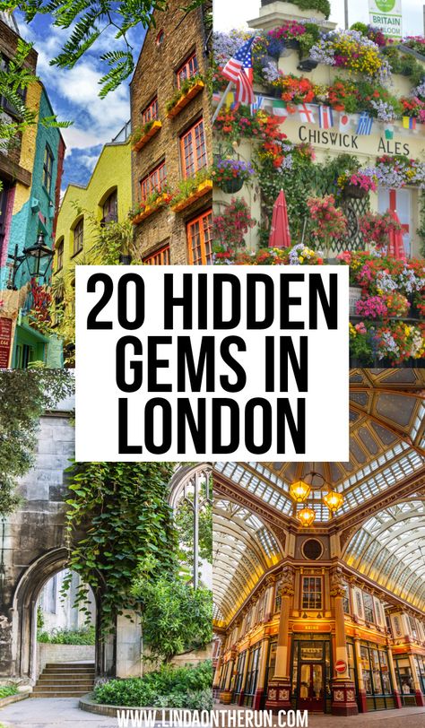 20 Hidden Gems In London Not Yo Miss| what to see in London| things to do in London| London| England| Great Britain| Pretty places to visit in London London travel tips #london #europe #travel #traveltips Wanderlust, Paris, Vacation Ideas, London England, Dubai, London, Things To Do In London, Places In London, London Things To Do In