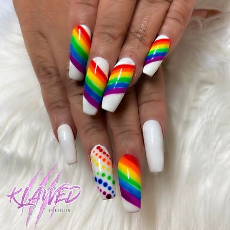 Acrylic Nail Designs, Nail Designs, Manicures, Outfits, Tattoos, Nail Art Designs, Piercing, Rainbow Nails Design, Rainbow Nail Art Designs