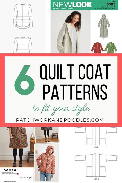 Patchwork, Quilting, Quilts, Quilt Coat Pattern, Quilt Coat, Quilt Jacket Pattern, Quilted Jacket Pattern Diy, Quilted Jacket Pattern Free, Patchwork Coat Pattern