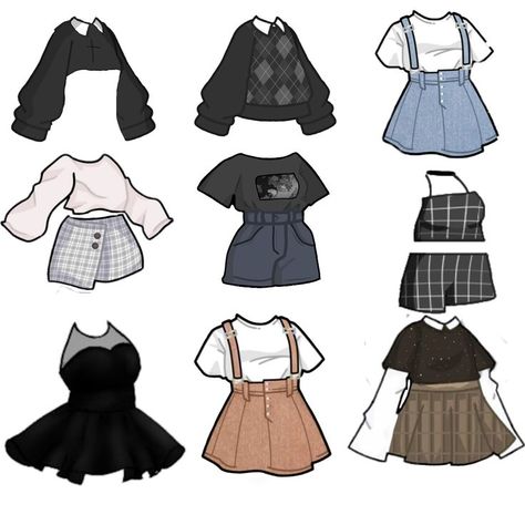 Clothes in 2022 | Dress design sketches, Cute outfits, Fashion inspiration design Clothes, Clothing Sketches, Clothes Design, Character Outfits, Animated Clothing, Ropa Aesthetic Dibujo, Cartoon Outfits, Clothing Design Sketches, Cute Anime Outfits