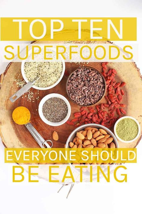 What is a superfood and how do you use it? Check out My Darling Vegan's Top 10 Superfoods to find out all the benefits of some of the best foods and how to fit them into your daily diet. Nutrition, Healthy Recipes, Fitness, Top 10 Superfoods, Nutrient Rich Foods, Plant Based Diet, List Of Superfoods, Best Superfoods, Health Food
