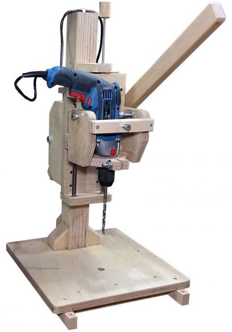 Woodworking Projects, Diy, Woodworking Jig Plans, Homemade Drill Press, Drill Press Diy, Drill Press Stand, Woodworking Projects Diy, Router Table Plans, Woodworking Workbench