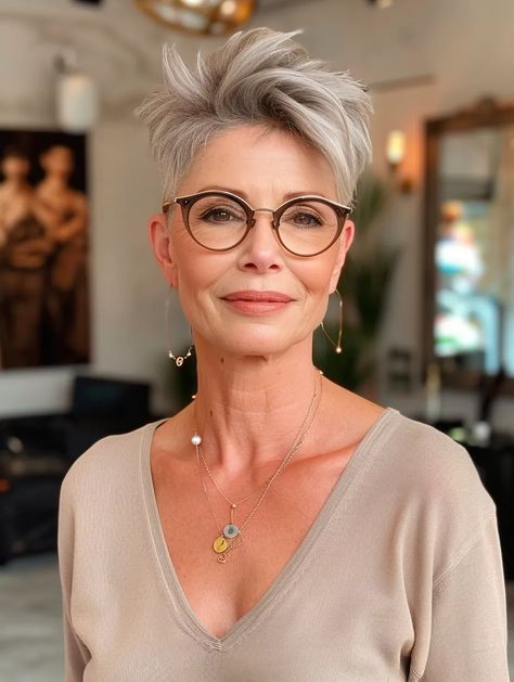 35 Sophisticated Short Hairstyles for Women Over 50 for 2024 Short Hair Styles, Short Hair Cuts For Women, Long Pixie Cut Thick Hair, Thick Hair Styles, Thick Hair Pixie, Short Hair Cuts, Short Textured Haircuts, Hair Cuts, Short Hairstyles For Thick Hair