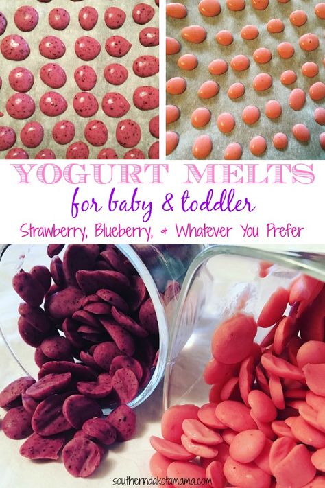 Yogurt Melts For Babies/Toddlers - Southern Dakota Mama Snacks, Thermomix, Homemade Baby Foods, Dessert, Fruit, Homemade Baby Snacks, Homemade Baby Food, Homemade Toddler Snacks, Milk Baby