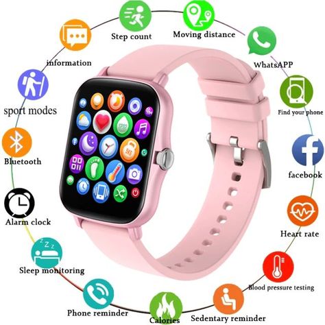 LIGE 2021 New Full Touch Female Digital Watch Waterproof Sports Suitable For Android IOS Multifunction Electronic Watch Male+Box Fitness, Fitness Tracker, Smart Watch, Smartwatch Women, Quality Watch, Automatic Watch, Waterproof Watch, Watches, Digital Watch