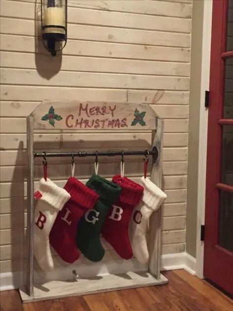Christmas Decorations, Ornament, Decoration, Christmas Stocking Holders, Christmas Home, Stocking Stand, Christmas Decor Diy, Stocking Holder Stand, Christmas Wood