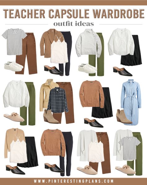 capsule wardrobe for teacher fall outfit ideas 2021 Outfits, Urban, Work Wardrobe, Capsule Wardrobe, Casual, Hipster, Workwear Capsule, Workwear Capsule Wardrobe, Capsule Wardrobe Work