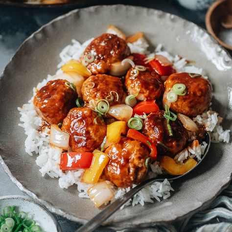 Ideas, Healthy Recipes, Dinner Recipes, Stir Fry, Oriental, Sweet And Sour Meatballs, Sweet N Sour Meatball Recipe, Turkey Meatballs, Meatballs