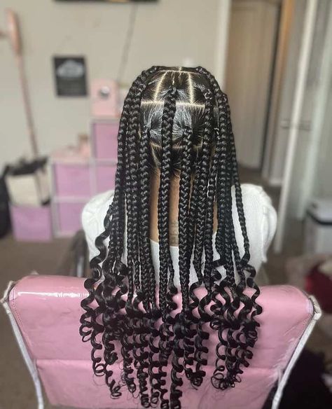 Coi Leray Braids: How to, Tutorials & Inspired Styles Braided Hairstyles, Plaits, Braids, Braided Cornrow Hairstyles, Box Braids Hairstyles, Braided Hairstyles Easy, Braids With Curls, Easy Braids, Braiding Your Own Hair