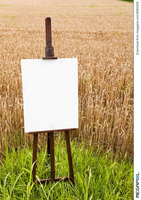 Blank canvas on an easel Collage, Ideas, Canvas Photography, Black Photo Frames, Diy Gallery Wall, Easel, Canvas, Interior Design And Technology, Blank Canvas