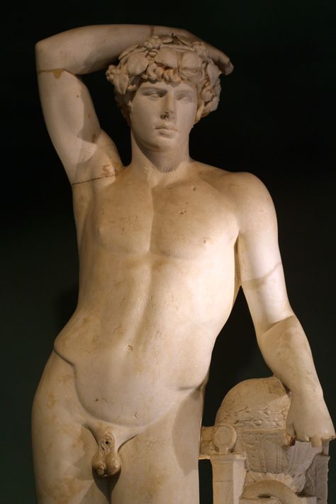 — Statue of Antinous  Found in the Frigidarium of... Statue, Art, Rome, Poses, Fotos, Kunst, Sanat, Antik, Rom