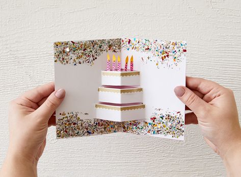 This is for the glitter lover in all of us. Show someone how much you care with a festive handmade birthday card. This DIY card will be ready in minutes—perfect for those last minute birthday wishes! #diy #handmade #birthdaycard Birthday Gifts, Home-made Birthday, Homemade Cards, Handmade Birthday Cards, Birthday Cards Diy, Birthday Cards, Homemade Birthday Cards, Diy Gifts For Mom, Diy Gift
