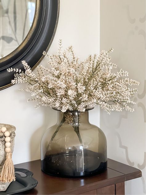 9" x 10" Smoked Glass Vase - … curated on LTK Home Décor, Coffee Table Vase, Large Glass Vase Decor, Large Glass Vase, Large Glass Vase Filler Ideas, Large Clear Vase Ideas Decor, Large Vase Filler Ideas, Wide Mouth Vase Arrangement, Decorating Coffee Tables