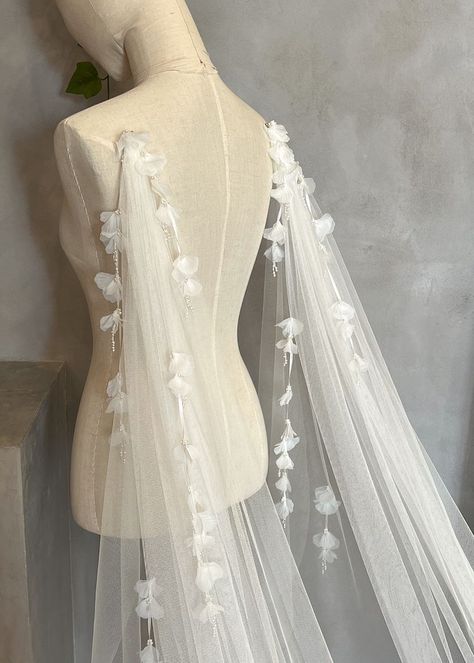 Bespoke for Michelle_Odessa x Laurence bridal wings 1 Wedding Dress, Wedding Dress Bustle, Wedding Dress Accessories, Bridal Cape, 1920s Wedding Dress, Bridal Alterations, Wedding Cape, Sweep Train Wedding Dress, Bridal Robes