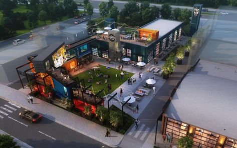 Architecture, Distillery, Brewery, Food Park, Beer Garden, Container Restaurant, Cafe Design, Container Cafe, Ole Smoky Moonshine