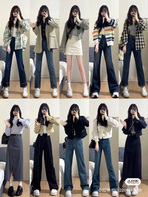 Outfits, Cute Korean Outfits Casual, Korean Outfits Aesthetic, Korean Outfits Ideas, Korean Outfit Ideas, Korean Outfit Street Styles, Korean Street Fashion Aesthetic, Korean Fashion Casual, Aesthetic Modest Outfits