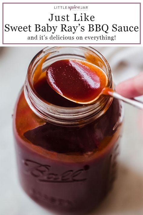 Canning Recipes, Essen, Sweet Baby Rays Bbq Sauce, Sweet Bbq Sauce, Homemade Condiments, Homemade Bbq, Homemade Sauce, Homemade Bbq Sauce Recipe, Bbq Sauce Homemade Easy