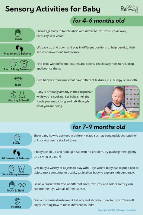 From using balls with different textures and colors to playing with baby in different positions, these 4-9 month activities will have your baby develop their touch, sight, and more! #babysensory #sensoryplay #sensoryactivities #babyplay #babyactivities #sensorydevelopment #sensoryskills #occupationaltherapy #pediatricoccupationaltherapy #sensoryactivity #pediatricoccupationaltherapy Sensory Activities, Montessori, Minions, Baby Sensory Play, Infant Sensory Activities, Sensory Development, Baby Learning Activities, Baby Development Activities, Baby Learning