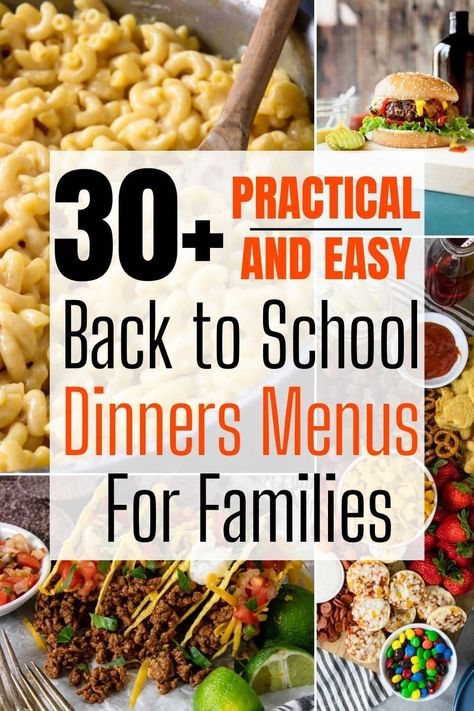 Family Meal Planning, Meal Planning With Kids, School Dinner Recipes, Meal Planning For Kids, Weekly Dinner Menu, School Dinner Ideas, School Dinners, Family Meal Prep, Dinner Meal Prep