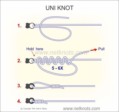 Camping, How To Tie A Knot, Rope Knots, Hook, Uni Knot, Clinch Knot, Knots, Fishing Line Knots, Fishing Knots