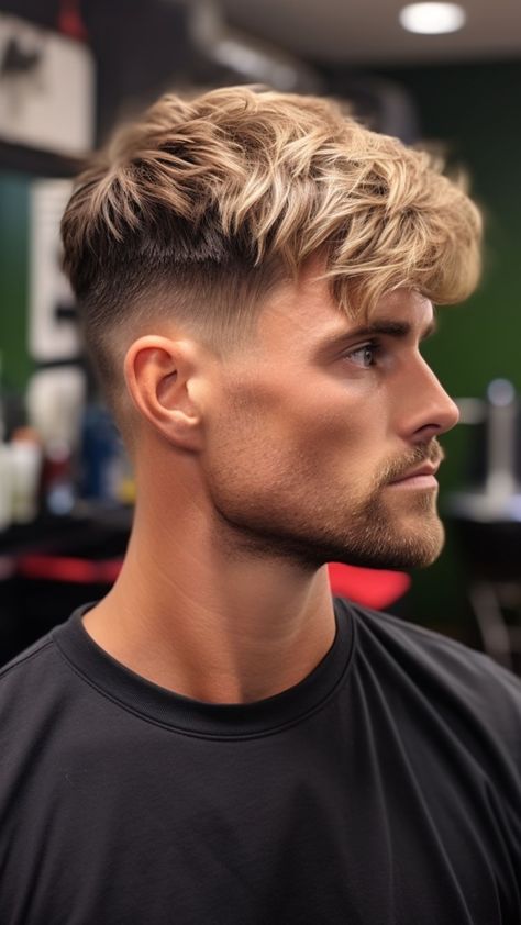 24 Textured Fringe Haircuts For Men That Showcase Individuality Texture, Mens Hairstyles Thick Hair, Mens Hairstyles With Beard, Mens Hairstyles Medium, Beard Hairstyle, Men's Hair, Haircuts For Men, Fade Haircut, Fringe Haircut
