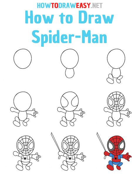 How to Draw Spiderman Step by Step #Spider #SpiderMan #SpiderManDrawing #DrawingSpiderMan #Comics #Marvel #StepbyStep