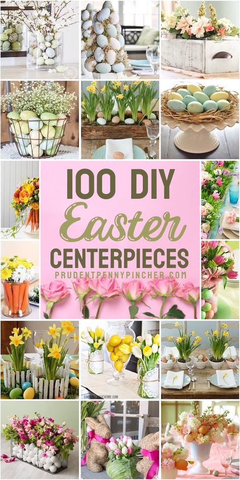 Brighten up your table for Spring with one of these elegant DIY Easter centerpieces. From rustic to farmhouse centerpiece ideas, there's a lot of inspiration for Easter table decorations. Diy, Decoration, Easter Table Decorations, Easter Table, Easter Centerpieces, Easter Centerpieces Diy, Diy Easter Decorations, Easter Decorations Diy Easy, Easter Decorations Outdoor