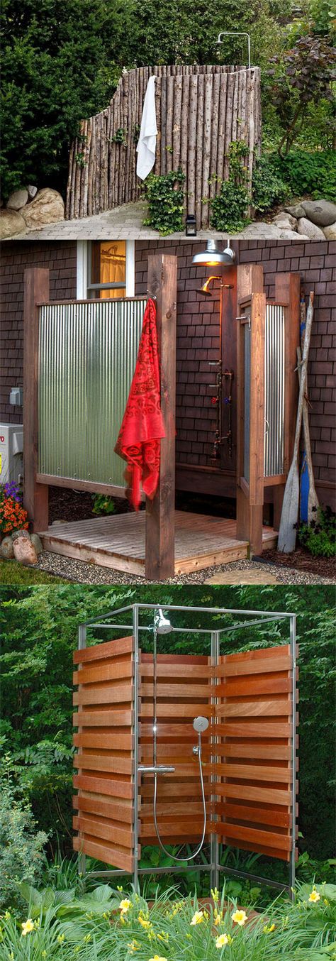 Outdoor, Backyard Pool, Backyard Patio, Outdoor Shower Enclosure, Outdoor Shower Kits, Outdoor Shower, Diy Outdoor Shower Ideas, Outside Showers, Diy Outdoor Shower