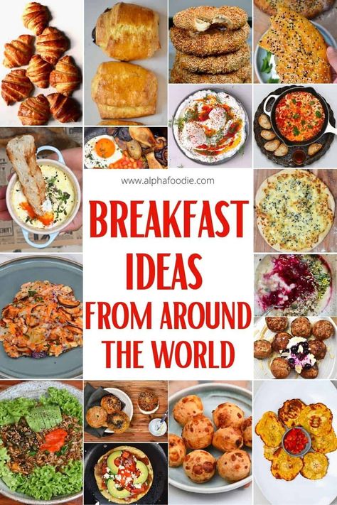 A look at 25+ (primarily plant-based) breakfasts from around the world and how different countries love to start the day - including pancakes, pastries, rice, and egg-based International breakfast recipes! Breakfast Recipes, Pancakes, Ideas, Chia Pudding, Meal Prep, Breakfast, Meals, Breakfast Recepies, Breakfast Ideas