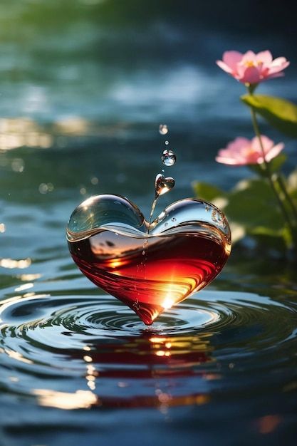 Photo water in shape of heart | Premium Photo #Freepik #photo Pictures Of Hearts, Hearts In Nature, Heart To Heart, Beautiful Heart Pictures, Heart Photos, Photo Water, Hearts Background, Water Shape, Heart Shaped Food