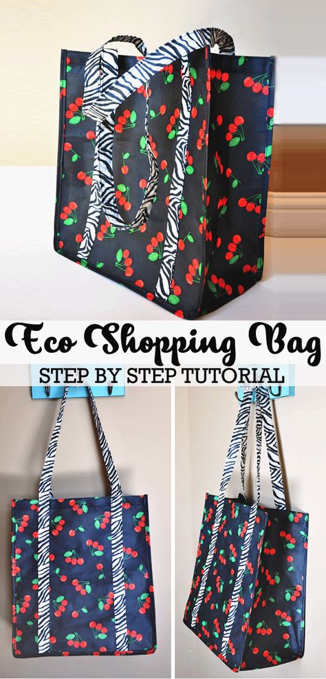 Tutorial: Make a reusable market bag Ideas, Couture, Clothes, Quilting, Quilts, Stitches, Crochet, Taschen, Simple Bags