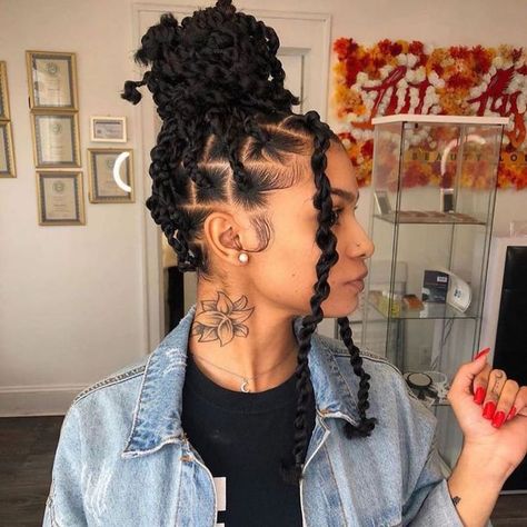 18 Marley Twists Looks for Natural Hair Hairstyle, Hairdo, Capelli, Peinados, Haar, Gaya Rambut, African Braids Hairstyles, Girls Hairstyles Braids, Cool Hairstyles