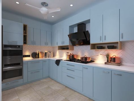 Design, Blue Kitchen Cabinets, Blue Kitchen Designs, Dark Blue Kitchen Cabinets, Blue Kitchen Decor, Navy Blue Kitchen Cabinets, Kitchen Cabinet Design, Black Kitchens, Kitchen Colour Schemes