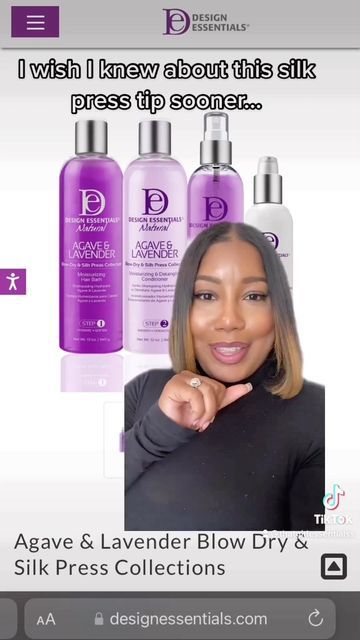 Design Essentials - Haircare on Instagram: "🗣Sound on for this one! @thealliefarmer is out here spreading the good news and she has a message for you that’s just in time for the holidays!!! Every👏🏽single👏🏽word👏🏽is👏🏽true!👏🏽 Take a listen, then head to DesignEssentials.com for the Agave & Lavender Blow-dry & Silk Press Collection!💜" Hair Beauty, Design, Instagram, Silk Press Products, Blow Dry, Silk Press, Natural Hair Styles, Personal Care, Tips