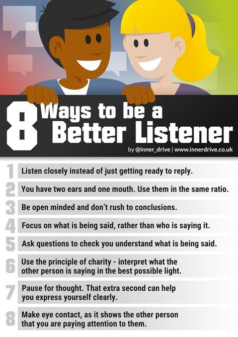 Hearing what someone is saying and really listening to them are different. These simple strategies based on research can help you become a better listener. Leadership, Motivation, Effective Communication, Self Improvement Tips, Personal Development Skills, Good Listening Skills, Communication Skills, Improve Communication Skills, Self Improvement