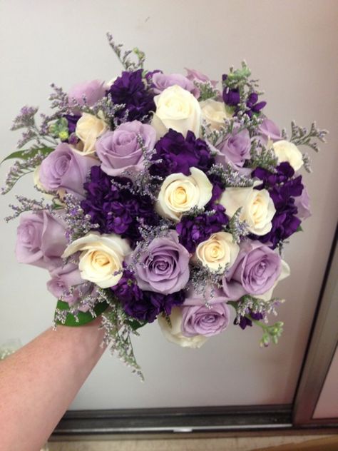 Floral, Purple Bouquets, Dark Purple Wedding, Purple Wedding Palette, Dark Purple Wedding Theme, Lilac Bouquet, Purple Bouquet, Purple And White Flowers, Lavender Bouquet