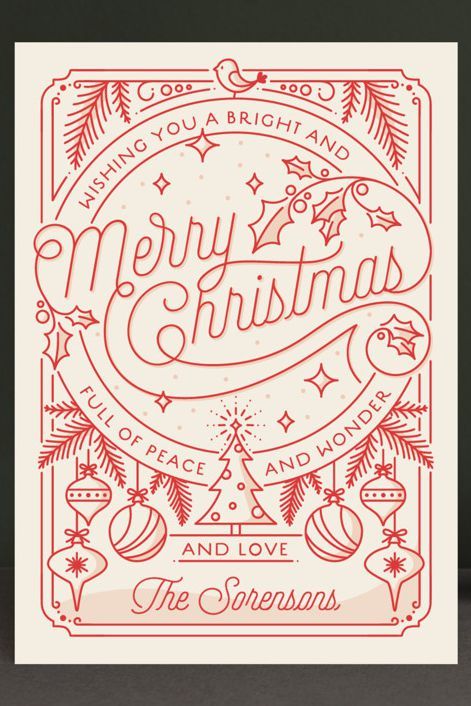 15 Classic Christmas Card Ideas — Retro and Vintage Holiday Greetings 2018 Christmas Poster, Ornament, Christmas Cards, Posters, Merry Christmas Typography, Merry Christmas Card Design, Merry Christmas Font, Merry Christmas Poster, Christmas Card Design