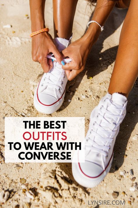 I love these ideas! This post has the best outfits with Converse!! Shorts, Outfits, Jeans, Converse, Outfits With Converse High Tops, How To Style Converse, Outfit Ideas With Converse, Converse Shoes Outfit, Sneaker Outfits Women