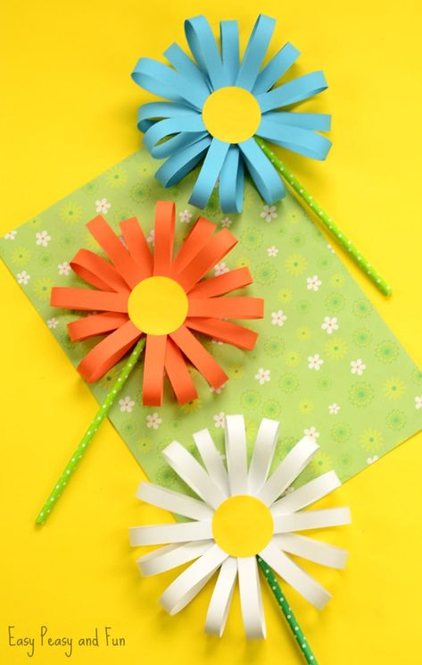 Simple Paper Flower Craft Crafts, Diy, Paper Flowers, Spring Crafts, Spring Crafts For Kids, Easy Paper Flowers, Flower Crafts, Paper Flower Crafts, Paper Flowers Diy