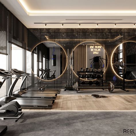 Modern Gym on Behance Sanya, Fitness, Gym, Dekorasyon, Gym Interior, Fit, Inspo, Gym Design, Gym Design Interior