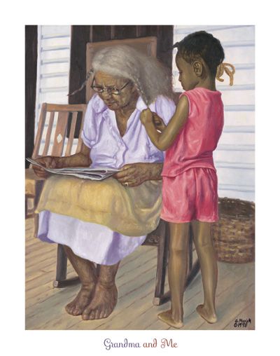 Grandma and Me (Gregory Myrick).. So recognizable Art, Vintage, Grandma, American Artists, African American Artwork, African American Art, American Art, Caricatures, Tekenen