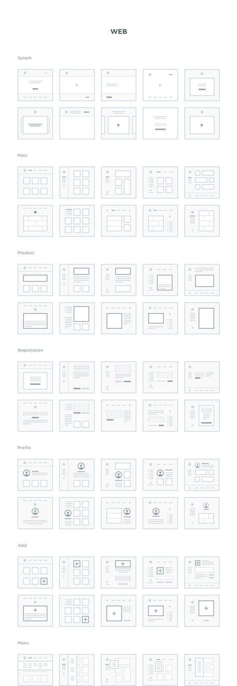 TinyFrames UX Kit Design, Web Design, Wireframe, Collection, Map, Mini, Words