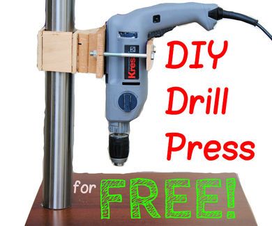 Build Your Own Drill Press for FREE! Woodworking Tools, Woodworking Jigs, Woodworking Crafts, Woodworking Projects, Woodworking Projects Advanced, Drill Press Diy, Woodworking Tips, Diy Woodworking, Wood Working For Beginners