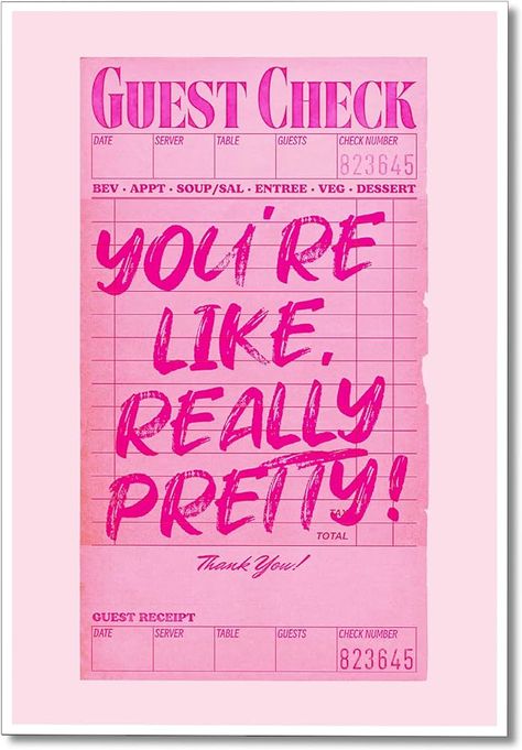 Amazon.com: Prinajssiad Youre Like Really Pretty Canvas Wall Art, Pink Preppy Guest Check Room Aesthetic Poster, Funky Dorm Decor, Trendy Teen Girl Retro Art Bedroom Print 12x16in Unframed: Mixed Media Pink, Preppy Style, Preppy Room, Dorm Decorations, Room Posters, Dorm Walls, Teen Girl Wall Art, Preppy Prints, Youre Like Really Pretty
