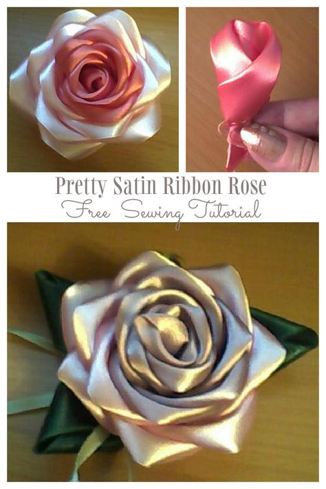Couture, Wedding Decor, Diy Lace Ribbon Flowers, Sewing Ribbon Flowers, Ribbon Flowers, Ribbon Roses, Satin Ribbon Roses, Satin Ribbon Flowers, Ribbon Rose