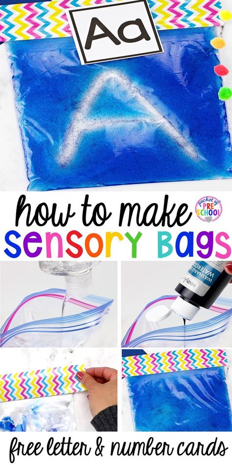 Diy, Sensory Activities, Montessori, Toddler Learning Activities, Activities For Kids, Pre K, Sensory Bags, Sensory Crafts, Sensory Activities For Preschoolers