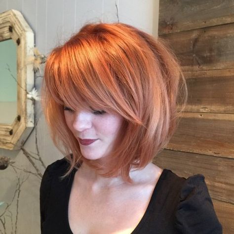long messy rounded bob with bangs                                                                                                                                                                                 More                                                                                                                                                                                 More Long Hair Styles, Medium Length Hair Styles, Medium Hair Styles, Thick Hair Styles, Bob Hairstyles With Bangs, Bob Haircut With Bangs, Short Bob Hairstyles, Haircuts With Bangs, Messy Bob Hairstyles