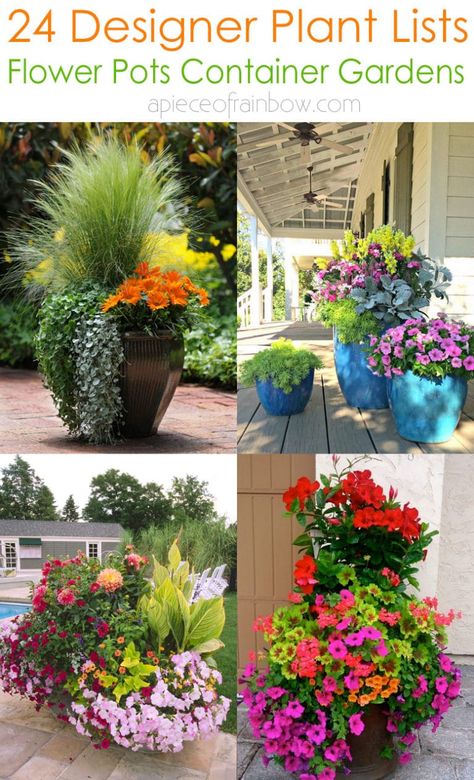 24 Stunning Container Garden Planting Ideas - A Piece Of Rainbow Shaded Garden, Garden Planters, Garden Containers, Container Gardening Flowers, Large Garden Pots, Garden Pots, Container Plants For Shade, Planter Pots Outdoor, Planters For Front Porch