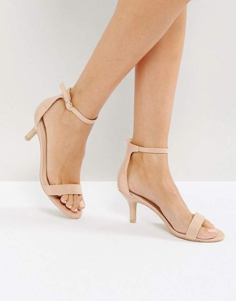 Glamorous Barely There Kitten Heeled Sandals Sandals, Sandals Heels, Low Heel Sandals, High Heel Sandals, Kitten Heel Sandals, Ankle Strap Heels, Womens Sandals, Shoes Heels, Low Heels